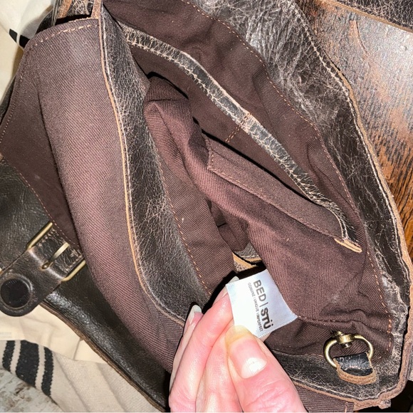 NWT Bed Stu Leather Venice Beach Crossbody Shoulder Bag Teak Lux MSRP $240 - Picture 10 of 14